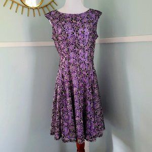 Gabby Skye Purple Floral Dress